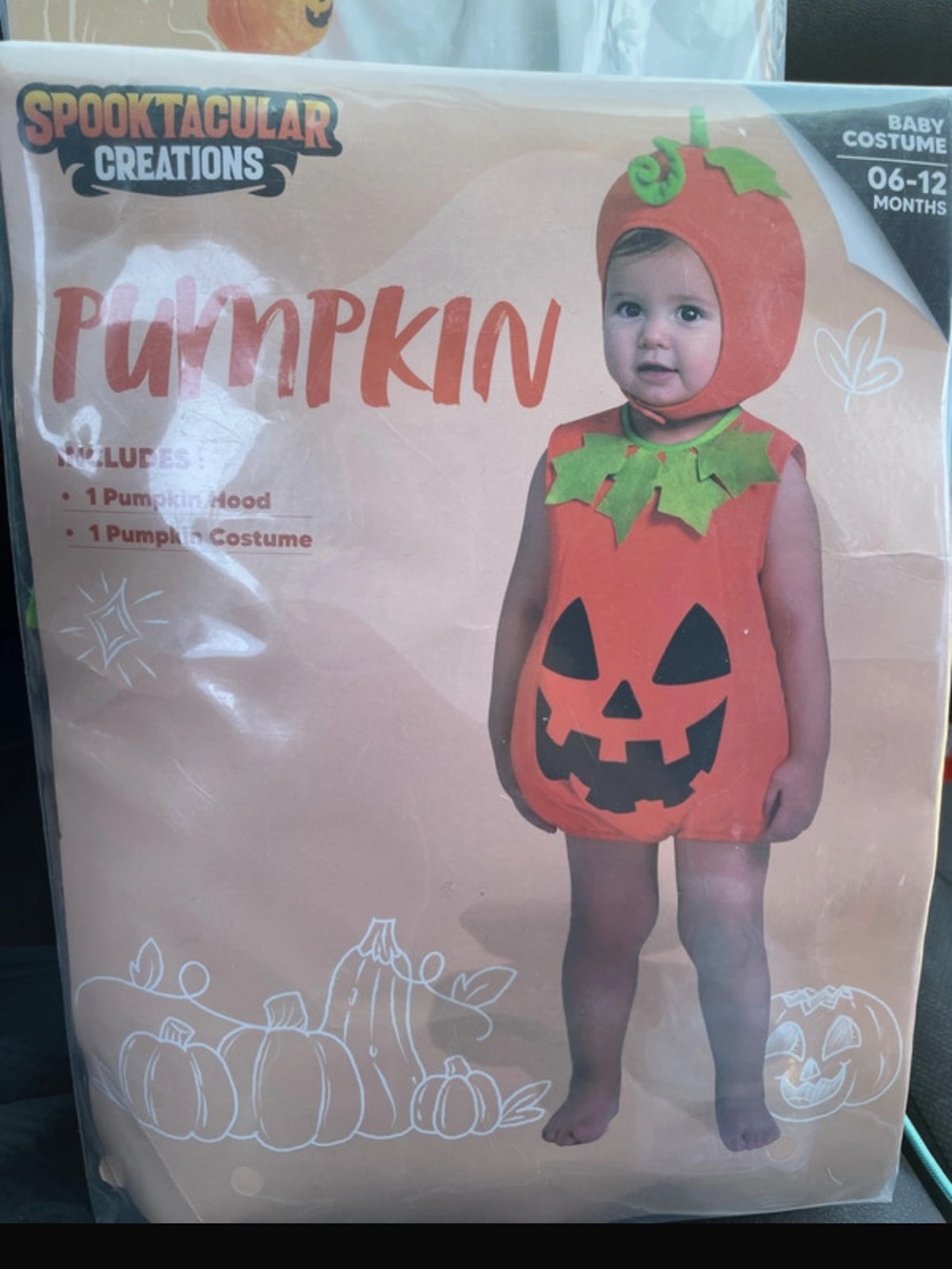 Baby Orange Pumpkin Costume (06-12 Months)